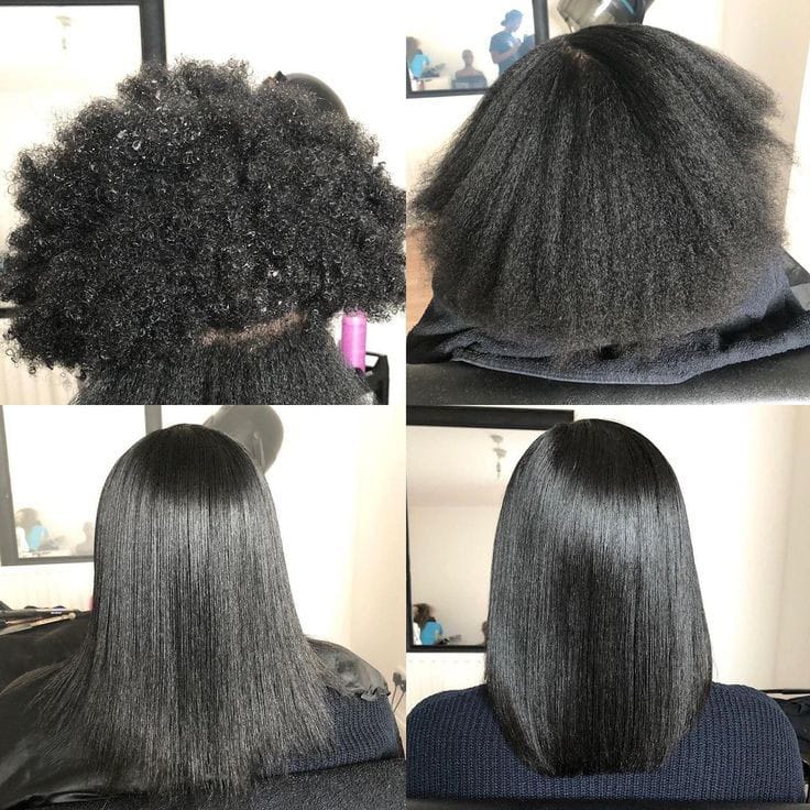 silk press natural hairstyle