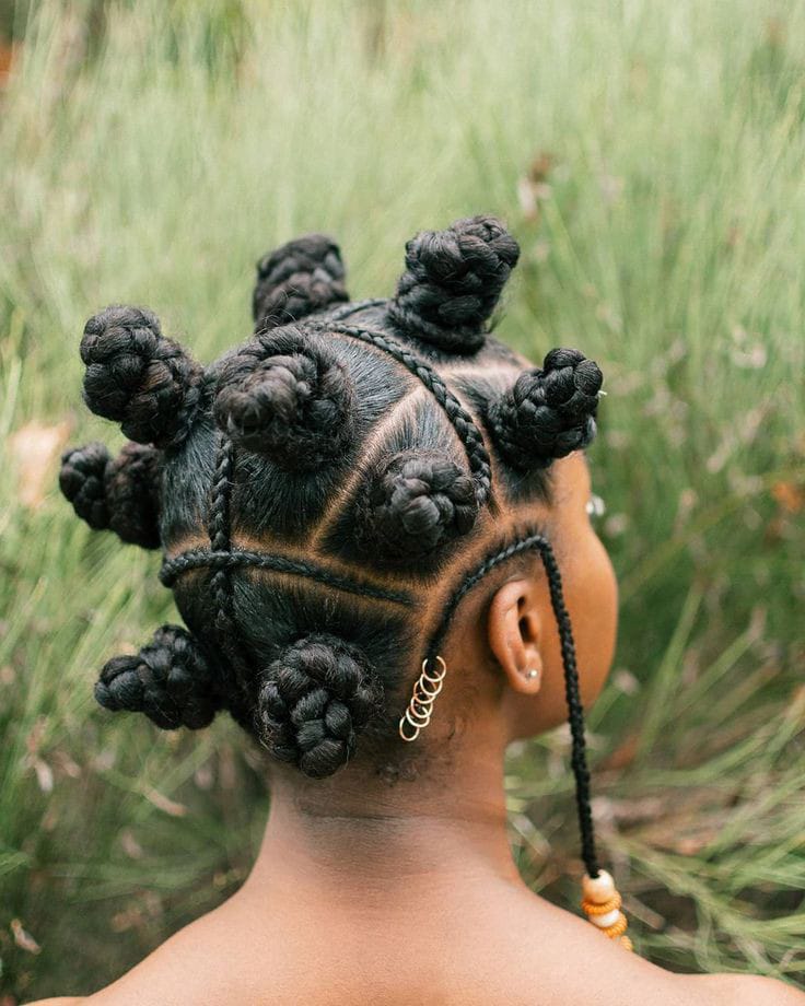 bantu knot natural hairstyle